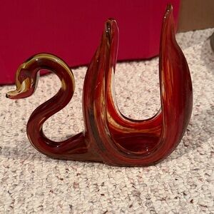 Vintage Red Orange Swirl Napkin Holder